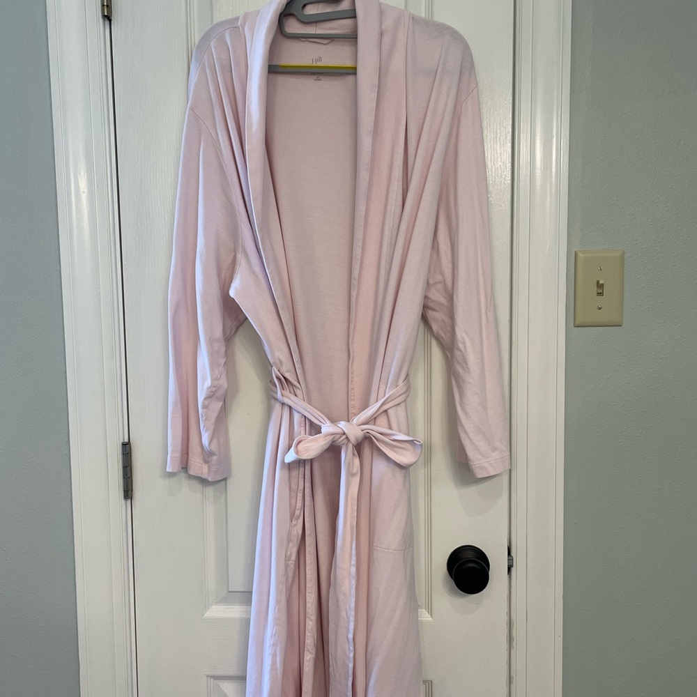 J.Jill Sueded Shawl Collar Robe. 3X. Pink.